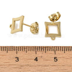 Ion Plating(IP) 304 Stainless Steel Stud Earring Findings&nbsp;STAS-I206-22G