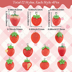 4 Sets Opaque Resin Pendants&nbsp;RESI-SC0006-19