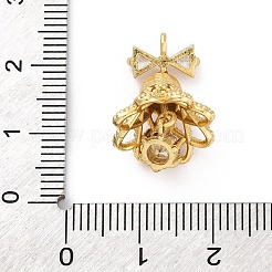Rack Plating Brass with Cubic Zirconia Pendants&nbsp;KK-Q010-08G