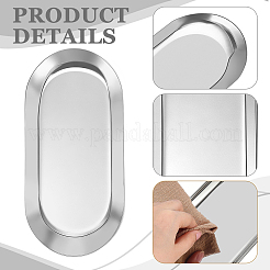 12Pcs 4 Sizes 201 Stainless Steel Oval Jewelry Plate&nbsp;ODIS-WA0001-34B