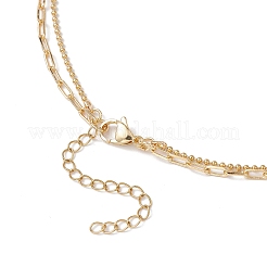 Brass Pave Clear Cubic Zirconia Moon with Star Pendant Necklaces&nbsp;NJEW-JN05383