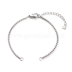 Tarnish Resistant 304 Stainless Steel Box Chain Bracelet Making Sets&nbsp;AJEW-JB00942