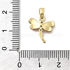 Brass Micro Pave Cubic Zirconia Charms&nbsp;KK-P336-42G-01