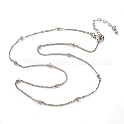 Brass Satellite Chains  Necklaces for Women&nbsp;NJEW-D302-27P