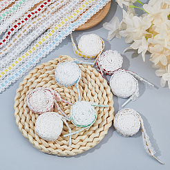 8 Pairs 8 Colors Polyester Gingham Lace Shoelaces&nbsp;AJEW-FH0009-18