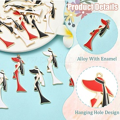 15Pcs 3 Colors Alloy Enamel Big Pendants&nbsp;ENAM-YW0008-92