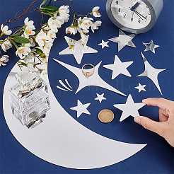 Star Acrylic Mirror Wall Stickers&nbsp;DIY-PH0017-37B