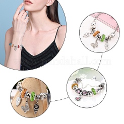 Rondelle 304 Stainless Steel Polymer Clay Rhinestone European Beads&nbsp;GPDL-UN0001-01
