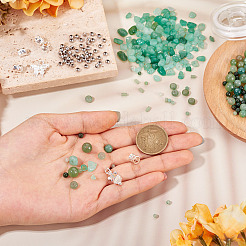 DIY Natural Green Aventurine Beads Bracelet Making Kits&nbsp;DIY-TA0013-73