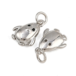 Brass Micro Pave Cubic Zirconia Pendants&nbsp;KK-A269-10P