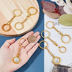 6Pcs 3 Style Zinc Alloy Medallion or Coin Holder Keychain&nbsp;KEYC-AR0001-07