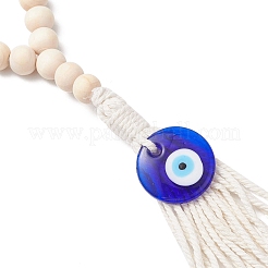 Wood Beads Hanging Ornaments&nbsp;HJEW-JM03312-01