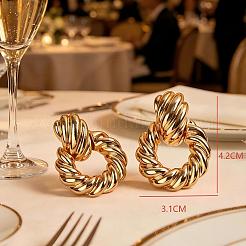 Chunky Geometric Iron Stud Earrings&nbsp;EK5075-1