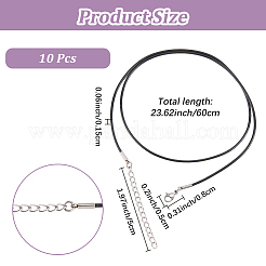 10Pcs Round Leather Cord Necklaces Making&nbsp;MAK-CL0001-07