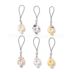 Cat Shape with Donut Pendant Decorations&nbsp;HJEW-JM03696