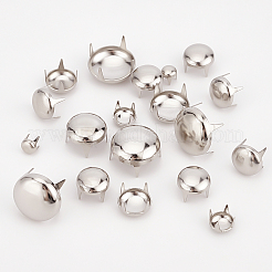 200Pcs 5 Style Brass Four-Claw Rivets&nbsp;KK-GF0001-07P