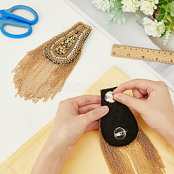 2Pcs Iron Chain Tassel Epaulettes&nbsp;FIND-HY0002-70