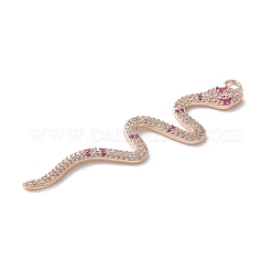 Rack Plating Brass with Cubic Zirconia Pendants&nbsp;KK-S504-01RG