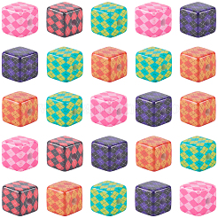 40Pcs Printed Opaque Acrylic Beads&nbsp;MACR-PA0001-86