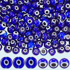 4 Strands 2 Styles Handmade Evil Eye Lampwork Beads Strands&nbsp;LAMP-LT0001-14