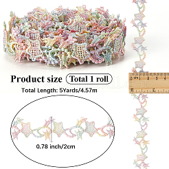 5 Yards Flower Polyester Lace Ribbon&nbsp;OCOR-GF0004-95A