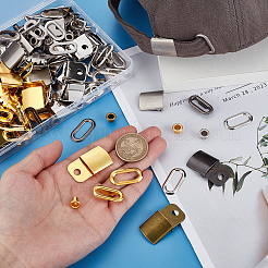 40 Bags 5 Colors Iron & Brass Peaked Cap Adjuster Kits&nbsp;FIND-GA0007-45