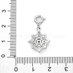 Brass Micro Pave Cubic Zirconia Pendants&nbsp;KK-D360-24P