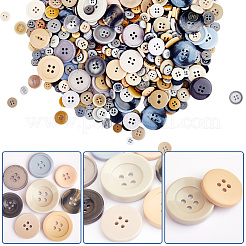 1 Set Flat Round Resin Buttons&nbsp;BUTT-CP0001-05
