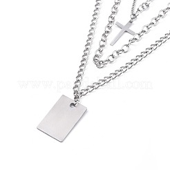 Non-Tarnish 304 Stainless Steel Pendant Necklaces Sets&nbsp;NJEW-JN02525