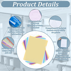 80Pcs 8 Colors Rectangle PP Plastic File Folders&nbsp;AJEW-WA0004-86