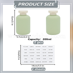 2Pcs PE Plastic Empty Refillable Flip Cap Bottles&nbsp;MRMJ-LP0001-40C