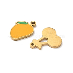 201 Stainless Steel Enamel Charms&nbsp;STAS-C138-03G