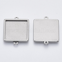 Tarnish Resistant 304 Stainless Steel Cabochon Connector Settings&nbsp;X-STAS-R101-05A