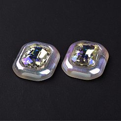 Rainbow Iridescent Plating Acrylic Cabochons&nbsp;X-OACR-E011-07