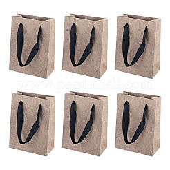 10Pcs Paper Gift Tote Bags with Nylon Ribbon Handles&nbsp;ABAG-TA0002-31B