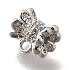Brass Micro Pave Cubic Zirconia Tube Bails&nbsp;KK-M318-26P