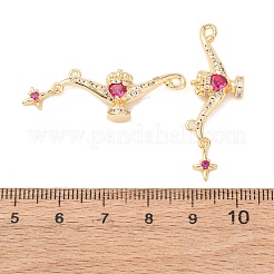 Brass Micro Pave Cubic Zirconia Pendants&nbsp;KK-A279-05G