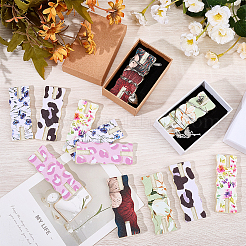 12Pcs 6 Styles Leopard Print Flower Donut Printed Polyester Necklace Anti-Winding Display Cards&nbsp;CDIS-OC0001-13
