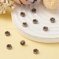 Brass Rhinestone Spacer Beads&nbsp;RB-YW0001-05B-01AB