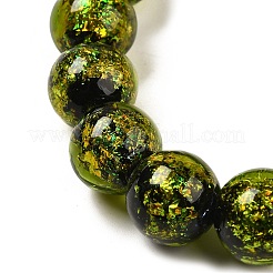 Handmade Dichroic Foil Glass Beads Strands&nbsp;DICH-U001-05B