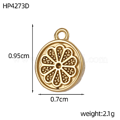 304 Stainless Steel Pendants&nbsp;STAS-OY017-46G