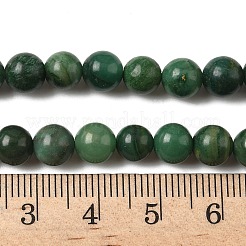 Natural West African Jade Round Beads Strands&nbsp;G-P075-03-6mm