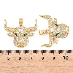 Brass Pave Clear Cubic Zirconia Pendants&nbsp;KK-L275-40G-02