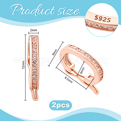 2Pcs 925 Sterling Silver Twister Clasps&nbsp;STER-PH0004-12