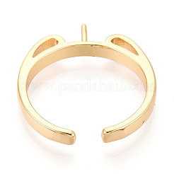 Brass Cup Peg Ring Settings&nbsp;LS-KK-N274-36G