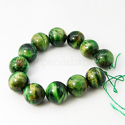 Natural Green Tiger Eye Beads Strands&nbsp;G-G099-8mm-6