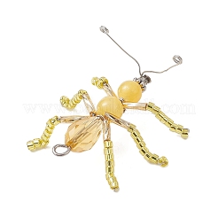 Glass Seed Beaded Ant Pendants&nbsp;PALLOY-MZ00468-01