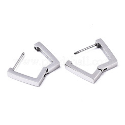 Non-Tarnish 304 Stainless Steel Huggie Hoop Earrings&nbsp;STAS-R115-25P
