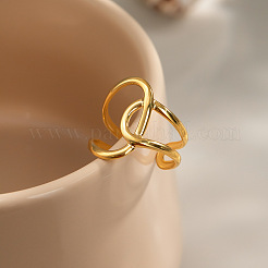 Adjustable 304 Stainless Steel Cuff Open Rings for Women&nbsp;IL8000