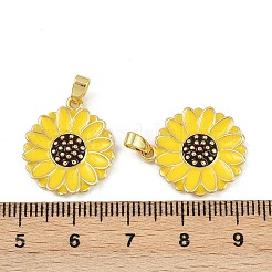 Brass Enamel Pendants&nbsp;KK-F908-11G
